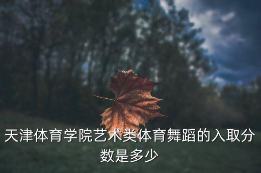 天津体育学院艺术类体育舞蹈的入取分数是多少