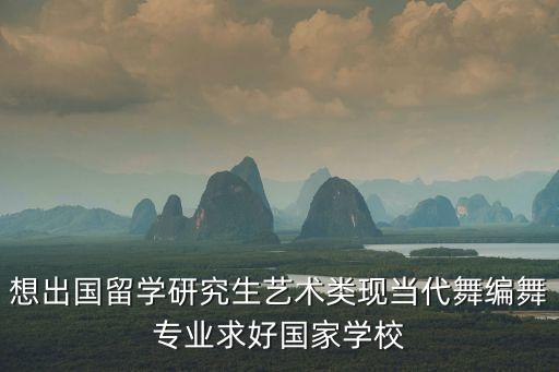 想出国留学研究生艺术类现当代舞编舞专业求好国家学校