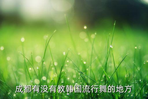 成都有没有教韩国流行舞的地方