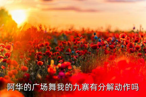 阿华的广场舞我的九寨有分解动作吗