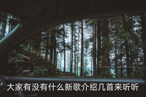 大家有没有什么新歌介绍几首来听听