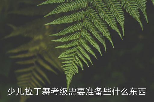 少儿拉丁舞考级需要准备些什么东西