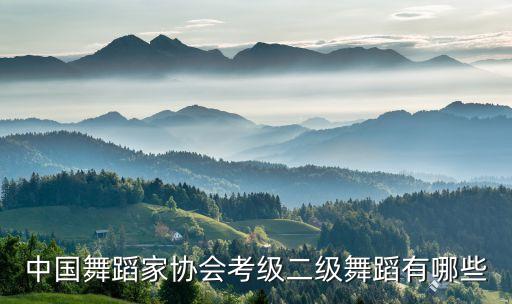 中国舞蹈家协会考级二级舞蹈有哪些