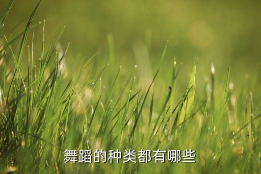 舞蹈的种类都有哪些