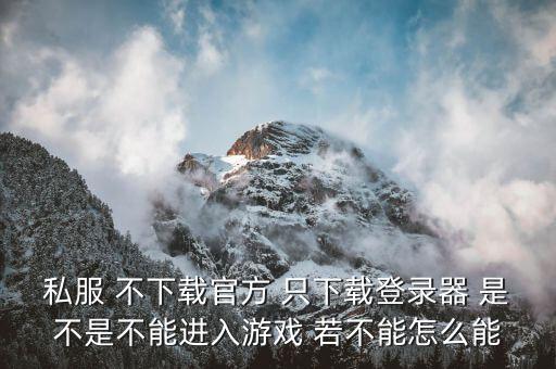 私服 不下载官方 只下载登录器 是不是不能进入游戏 若不能怎么能
