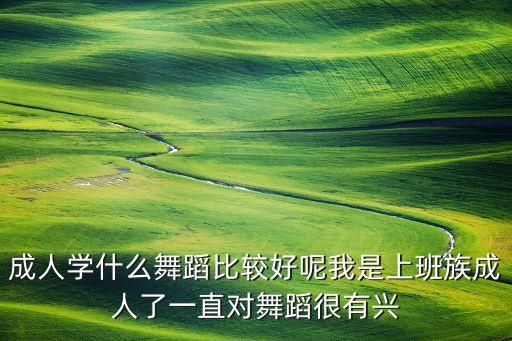 成人学什么舞蹈比较好呢我是上班族成人了一直对舞蹈很有兴
