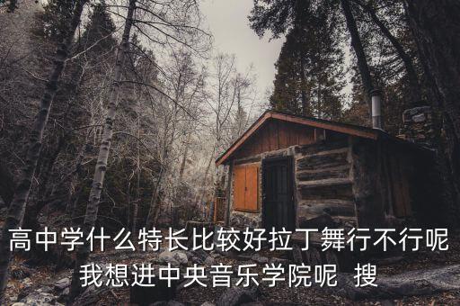 高中学什么特长比较好拉丁舞行不行呢我想进中央音乐学院呢  搜