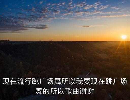 现在流行跳广场舞所以我要现在跳广场舞的所以歌曲谢谢