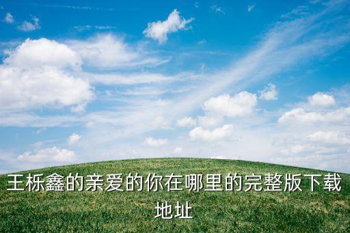 王栎鑫的亲爱的你在哪里的完整版下载地址
