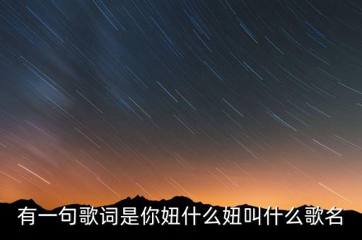 有一句歌词是你妞什么妞叫什么歌名