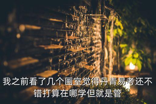 我之前看了几个画室觉得丹青易考还不错打算在哪学但就是管