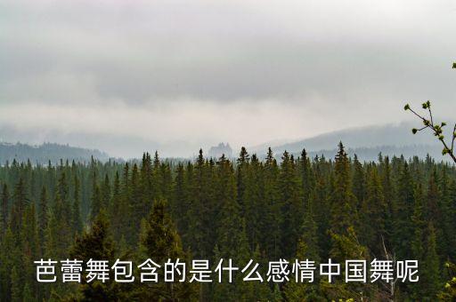 芭蕾舞包含的是什么感情中国舞呢