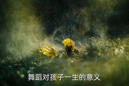 舞蹈对孩子一生的意义