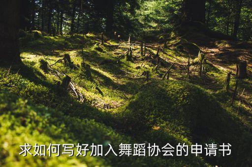 求如何写好加入舞蹈协会的申请书