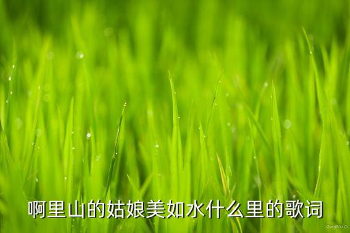 啊里山的姑娘美如水什么里的歌词
