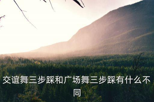 交谊舞三步踩和广场舞三步踩有什么不同