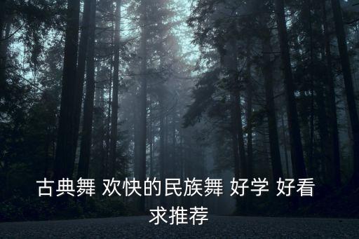 古典舞 欢快的民族舞 好学 好看 求推荐