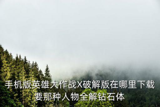 手机版英雄大作战X破解版在哪里下载要那种人物全解钻石体
