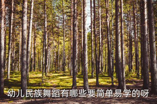 幼儿民族舞蹈有哪些要简单易学的呀