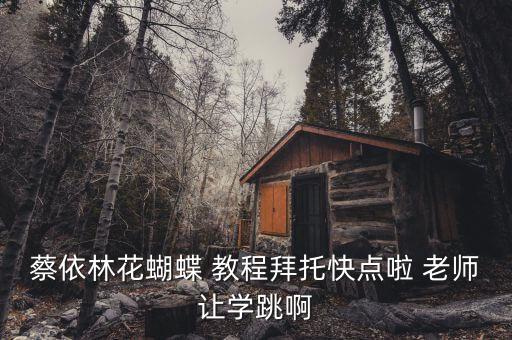 蔡依林花蝴蝶 教程拜托快点啦 老师让学跳啊