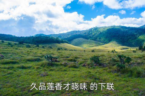 久品莲香才晓味 的下联