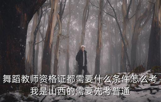 舞蹈教师资格证都需要什么条件怎么考我是山西的需要先考普通