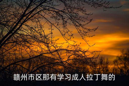赣州市区那有学习成人拉丁舞的