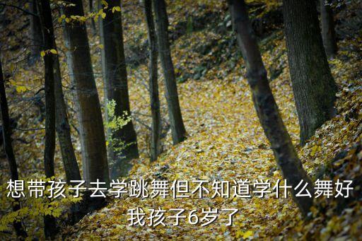 想带孩子去学跳舞但不知道学什么舞好 我孩子6岁了