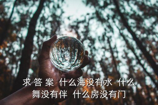 求 答 案  什么海没有水  什么舞没有伴  什么房没有门