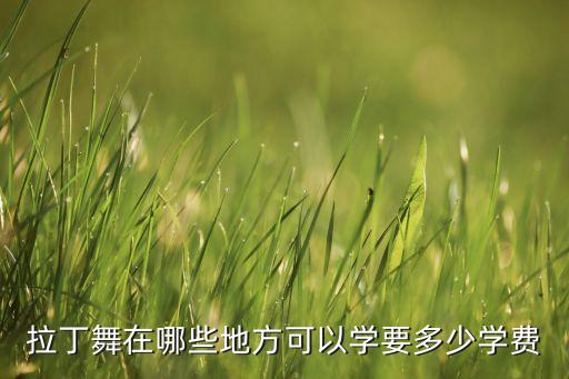 拉丁舞在哪些地方可以学要多少学费
