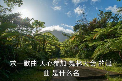 无法阻止广场舞是什么歌，求一歌曲 天心参加 舞林大会 的舞曲 是什么名