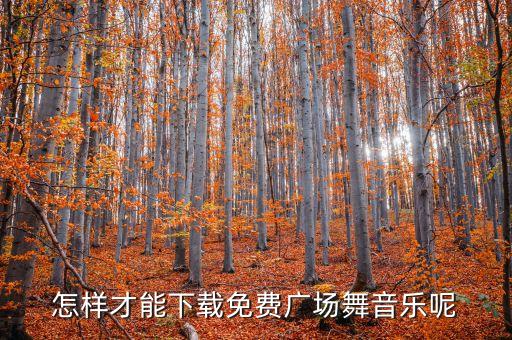 怎样才能下载免费广场舞音乐呢