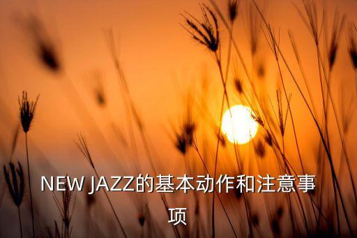 NEW JAZZ的基本动作和注意事项