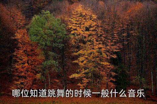 哪位知道跳舞的时候一般什么音乐