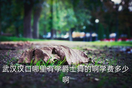 武汉汉口哪里有学爵士舞的啊学费多少啊