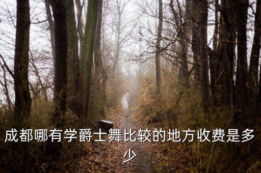 成都哪有学爵士舞比较的地方收费是多少