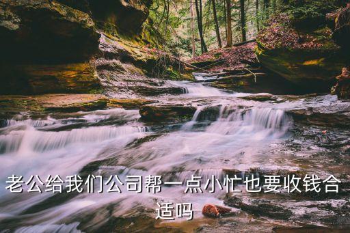 老公给我们公司帮一点小忙也要收钱合适吗