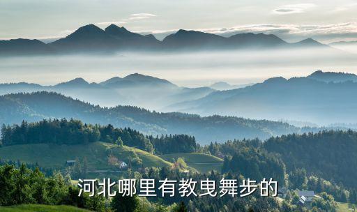 河北哪里有教曳舞步的