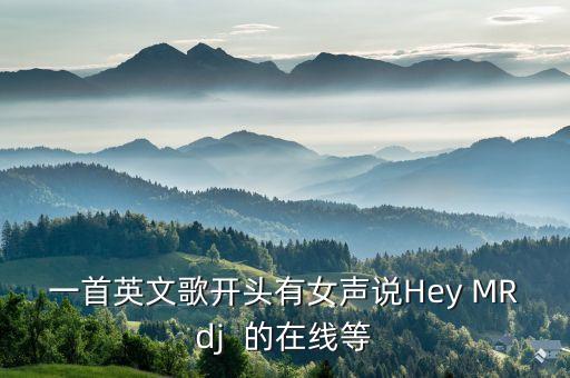 一首英文歌开头有女声说Hey MRdj  的在线等