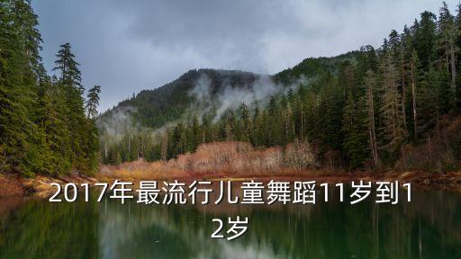 2017年最流行儿童舞蹈11岁到12岁