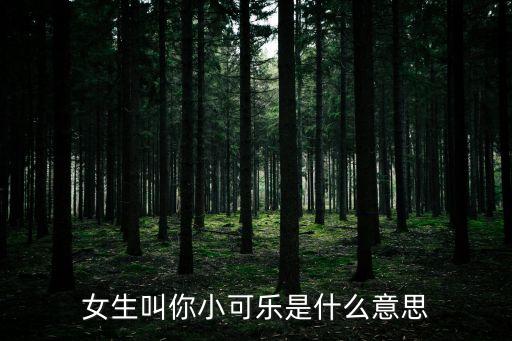 我是你的可乐代表什么，如果男生回答你在她心中是可乐那代表着什么