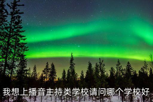 我想上播音主持类学校请问哪个学校好