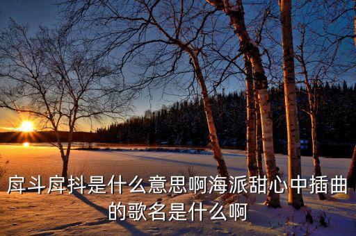 戽斗戽抖是什么意思啊海派甜心中插曲的歌名是什么啊