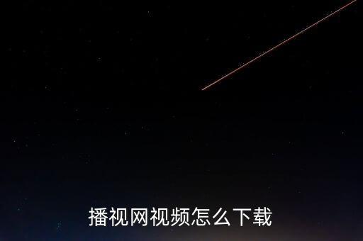 播视网视频怎么下载