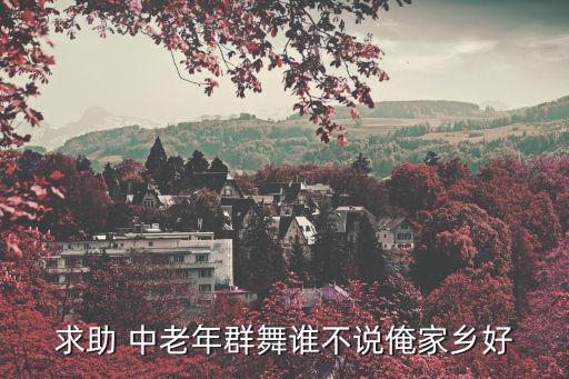 求助 中老年群舞谁不说俺家乡好