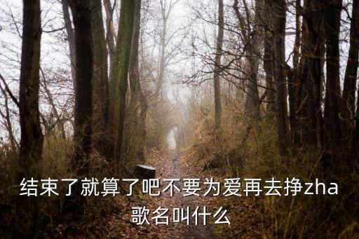 结束了就算了吧不要为爱再去挣zha 歌名叫什么