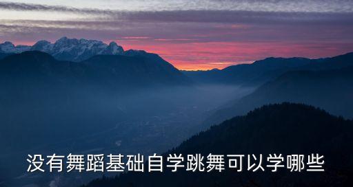 没有舞蹈基础自学跳舞可以学哪些