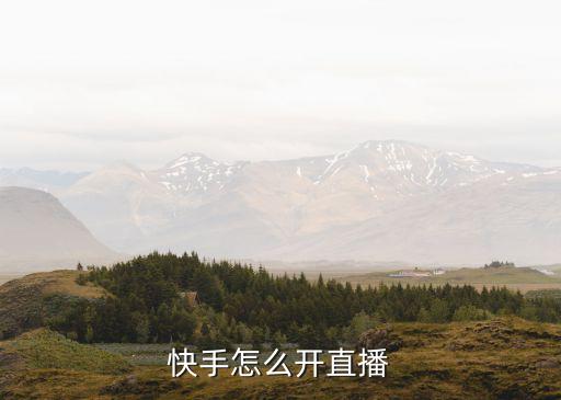 快手怎么开直播