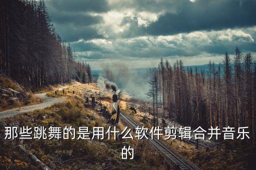 那些跳舞的是用什么软件剪辑合并音乐的