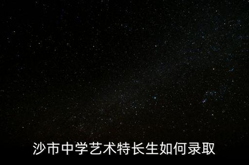 沙市中学艺术特长生如何录取
